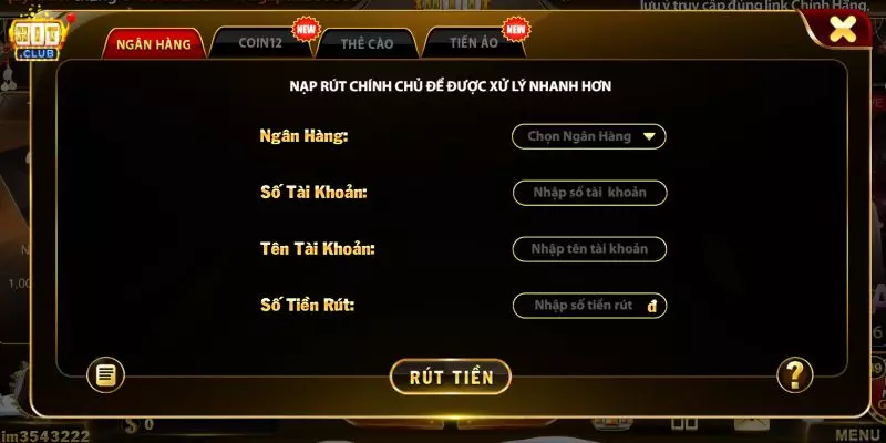 Hướng dẫn Hitclub cách rút tiền chuẩn cho tân thủ áp dụng