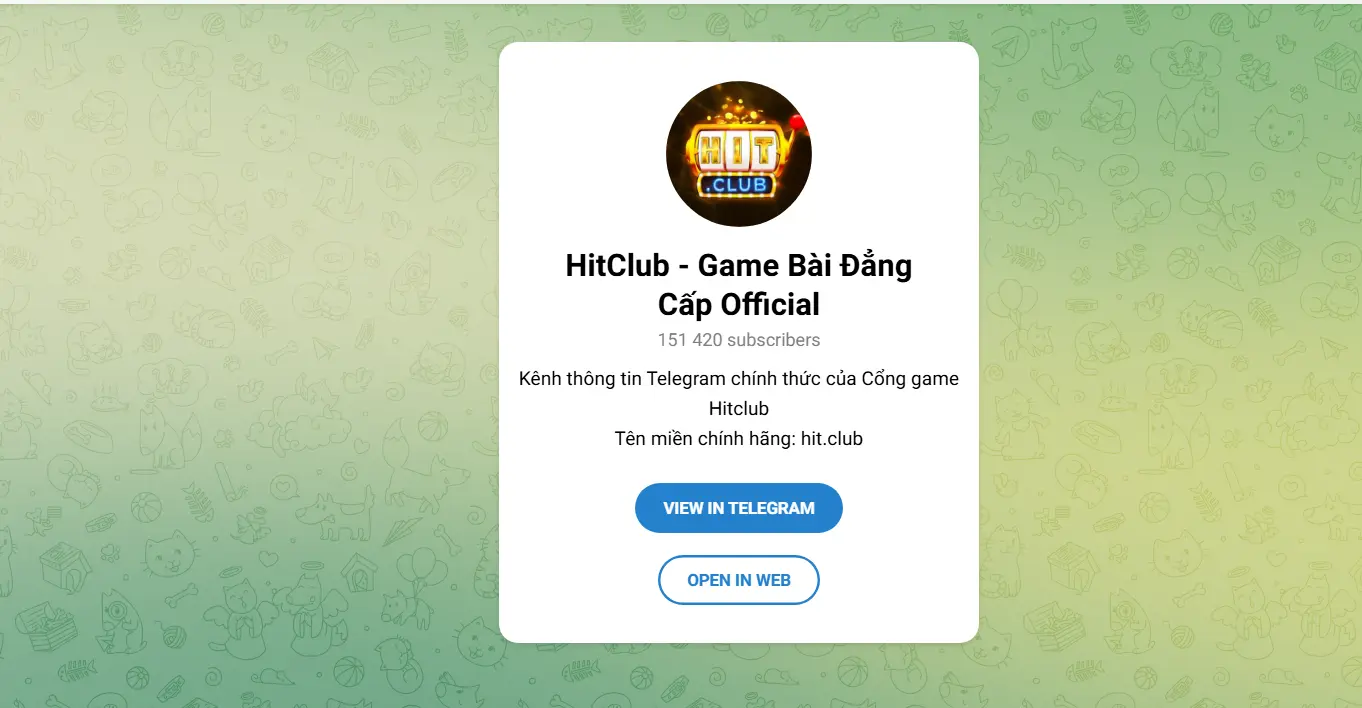 Liên hệ Hitclub qua Telegram