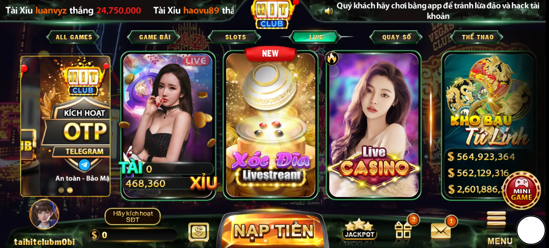 Hướng dẫn chi tiết cách chơi Live Casino tại HitClub online
