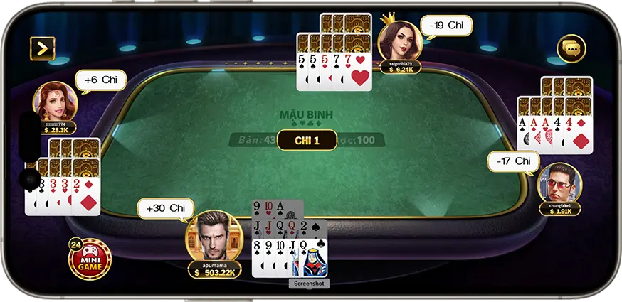 Các bộ bài quan trọng trong game Mậu binh Hitclub