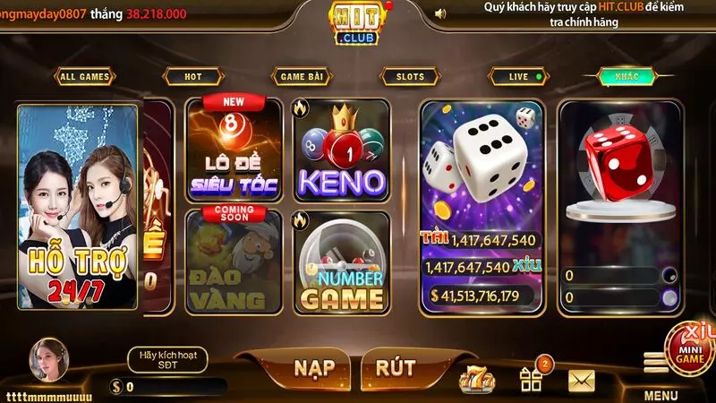 Number Game Hitclub giải trí cùng vòng quay số hấp dẫn và thưởng cao