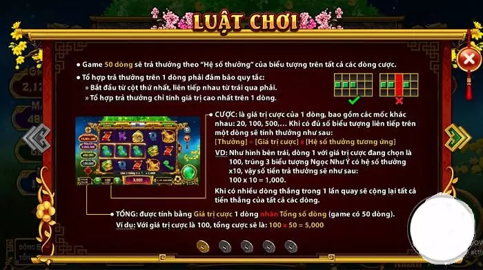 Luật chơi cơ bản và các tính năng đặc biệt có tại Cung Hỷ Phát Tài