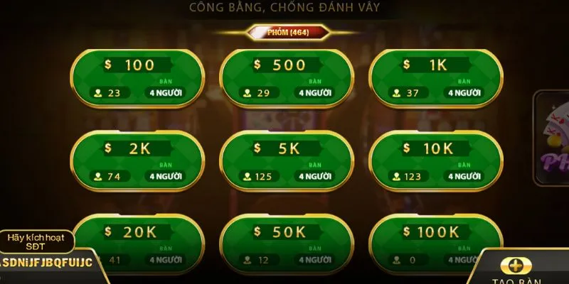 Tham gia chơi Phỏm với các bước đơn giản, nhanh chóng