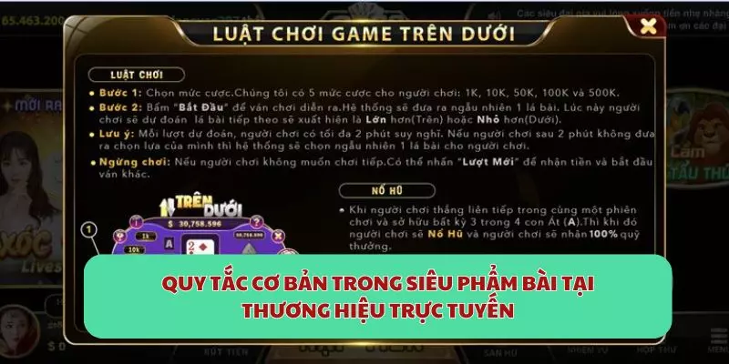 Quy tắc cơ bản trong siêu phẩm bài tại thương hiệu trực tuyến