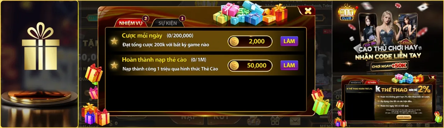 cac chuong trinh khuyen mai hitclub 5 Tân binh có cơ hội nhận giải thưởng khuyến mãi lên đến 10 tỷ đồng vào ngày 10 mỗi tháng